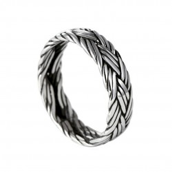 Woven Vintage Silver Ring